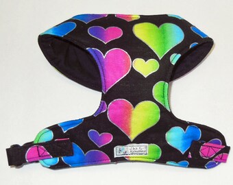 Heart, Valentines Comfort Soft Dog Harness. - Made to Order -