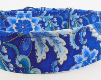 Floral Adjustable Martingale Dog Collar - Made to Order -