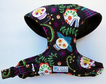 Day of the Dead Comfort Soft Dog Harness. - Made to order -