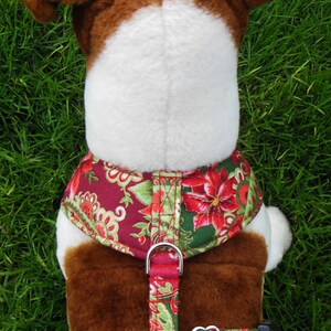 Christmas Paisley Comfort Soft Dog Harness Made to order image 4