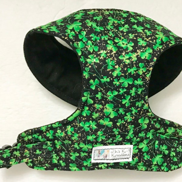 Shamrock, Metallic Comfort Soft Dog Harness - Made to Order -