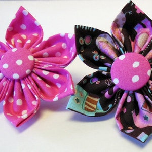 Dog collar Flower or Bow tie for Dog Collar or Harness Made to Order Any Fabric of your choice in my shop. image 4