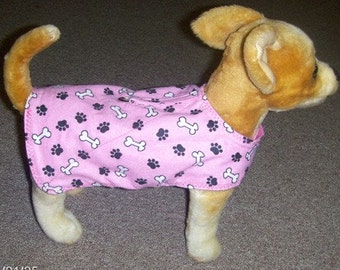 Dog Harness-Vest Coat Pink Bone and Paw