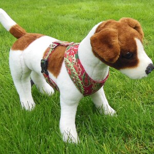 Christmas Paisley Comfort Soft Dog Harness Made to order image 2