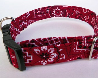 Bandana Adjustable Dog Collar- Made to order in your choice of size.