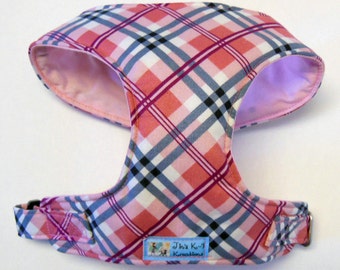 Comfort Soft Dog Harness. Plaid. - Made to Order -