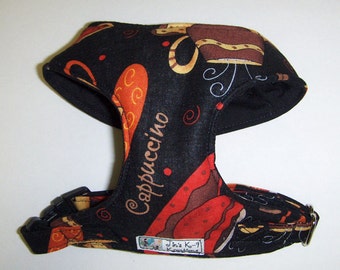 Comfort Soft Harness for Small Dog. Cappuccino - Made to Order -