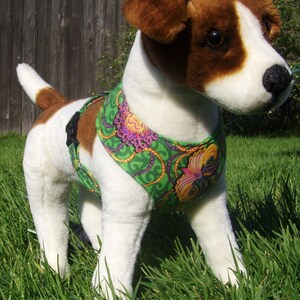 Mardi gras Comfort Soft Dog Harness . Made to Order image 2