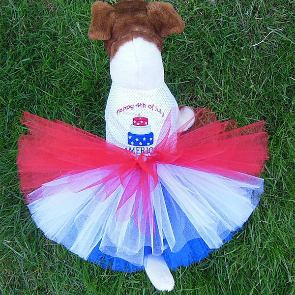 July Dog Tutu Dress Etsy