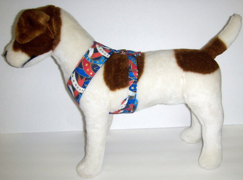 Comfort Soft Harness for Small Dog, Patriotic. Made to Order image 3