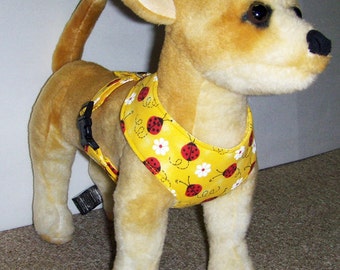 Comfort Soft Walking Harness for small dog Ladybug - Made to Order -