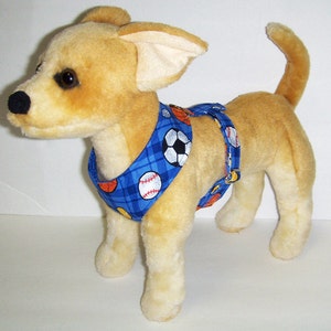 Sports theme Comfort Soft Dog Harness. - Made to order -