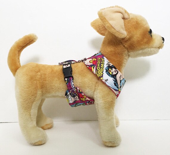 Superhero Dog Harness Red Harness for Medium Size Dog Breeds DC Comics for Pets Wonder Woman Harness for Dogs