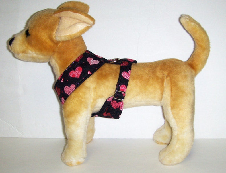 Comfort Soft Harness for Small Dog Valentine, Heart. Made to Order image 2