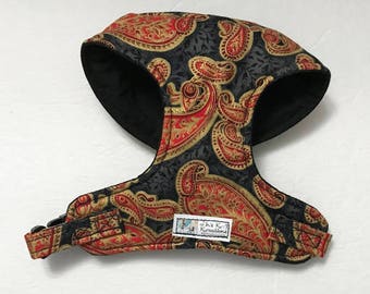 Paisley, Metallic Comfort Soft Dog Harness - Made to Order -