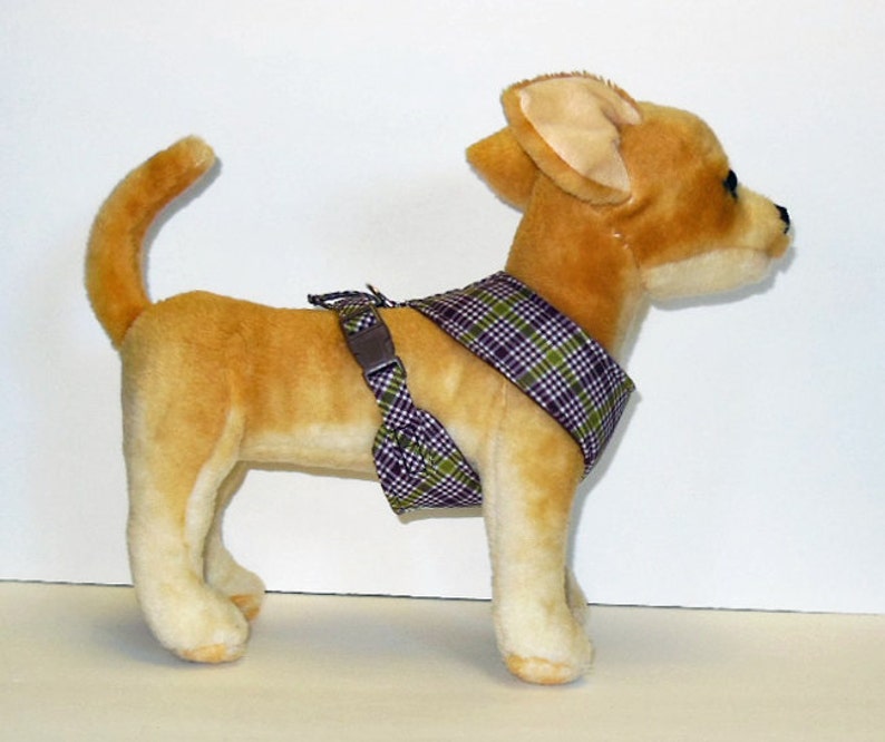 Plaid Comfort Soft Dog Harness, Made to order image 2