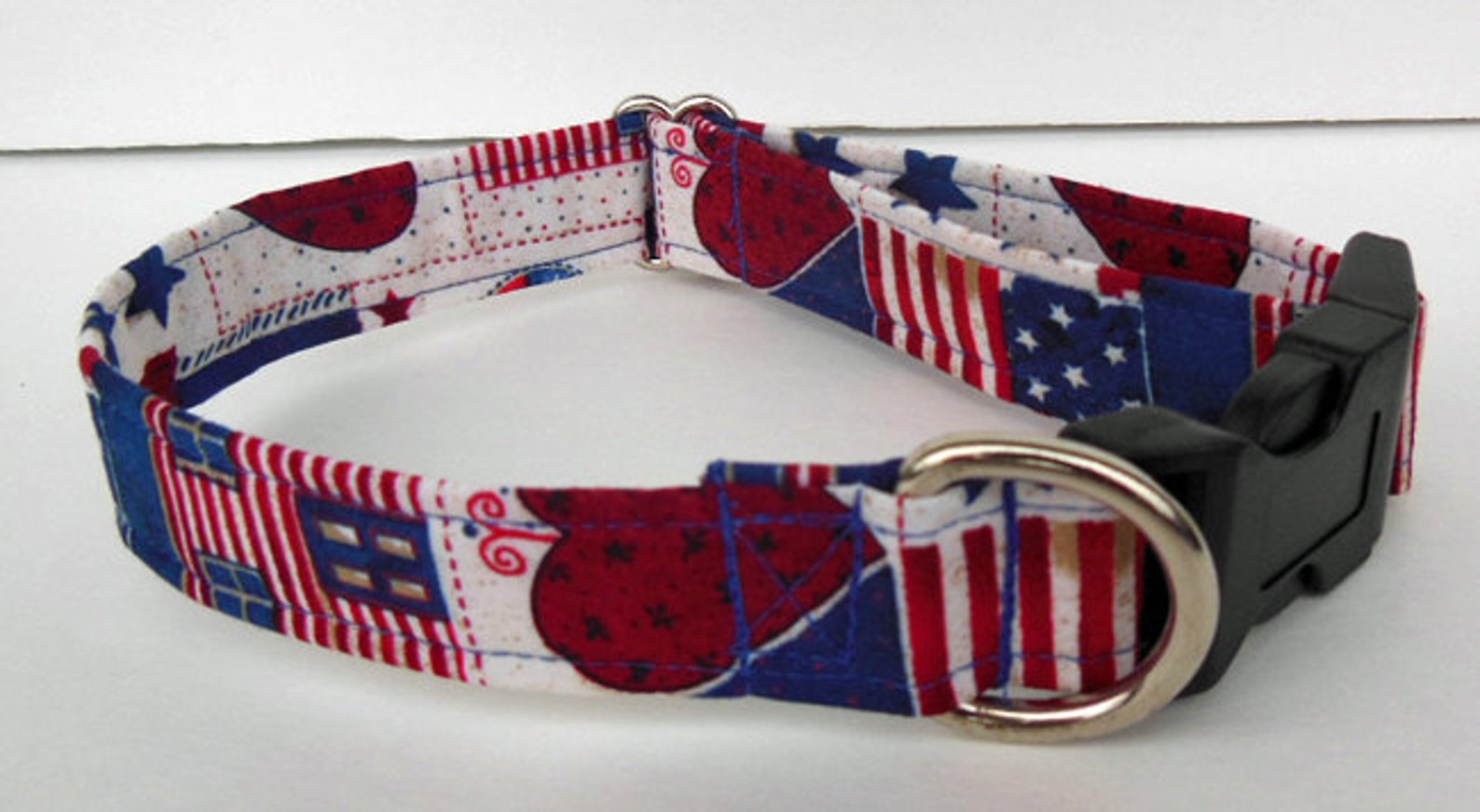 Patriotic Adjustable Dog Collar Made to Order Etsy