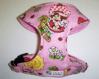 Strawberry Shortcake Comfort Soft Dog Harness  - Made to Order -