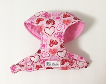 Valentine Glitter Heart Comfort Soft Dog Harness - Made to order -