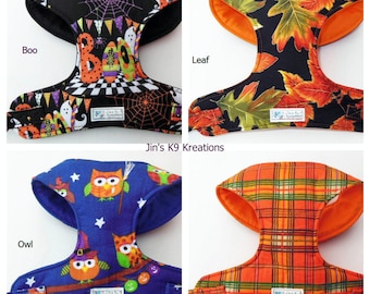 Halloween Fall Comfort Soft Dog Harness - Made to order-