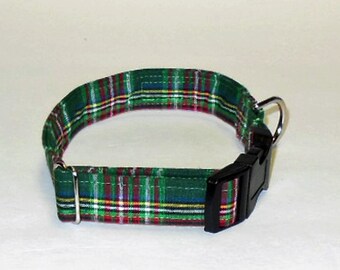 Tartan, Plaid Adjustable Dog Collar - Made to order.