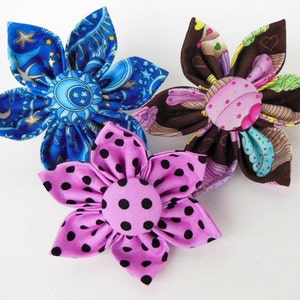Dog collar Flower or Bow tie  for Dog Collar or Harness- Made to Order- Any Fabric of your choice in my shop.