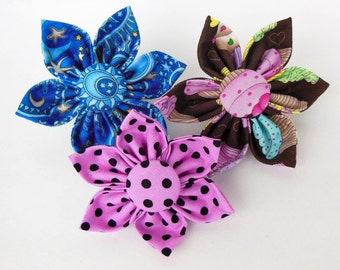 Dog collar Flower or Bow tie  for Dog Collar or Harness- Made to Order- Any Fabric of your choice in my shop.