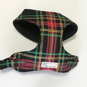 Christmas Tartan, Plaid Comfort Harness - Made to Order -