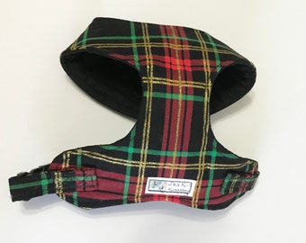 Christmas Tartan, Plaid Comfort Harness - Made to Order -