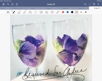 Stemware Hand Painted  (1), Hand Painted wine glass, Wedding Drinkware, Shower gift