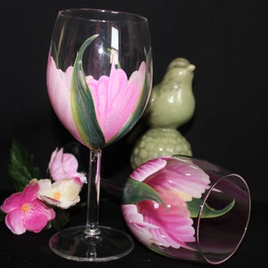 Stemware Hand Painted 1, Hand Painted wine glass, Wedding Drinkware, Shower gift image 3