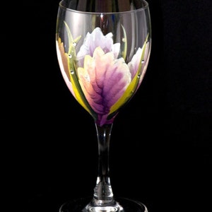 Stemware Hand Painted 1, Hand Painted wine glass, Wedding Drinkware, Shower gift image 2