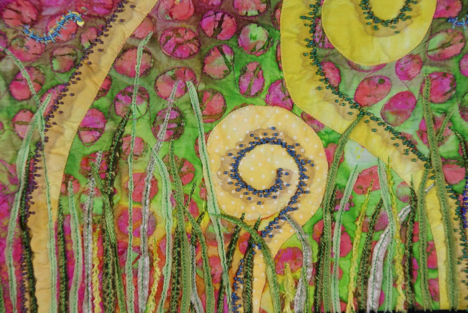 Handmade Art Quilt Fiddleheads Etsy