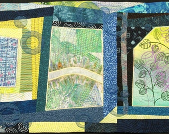 Handmade Art Quilt - Windows