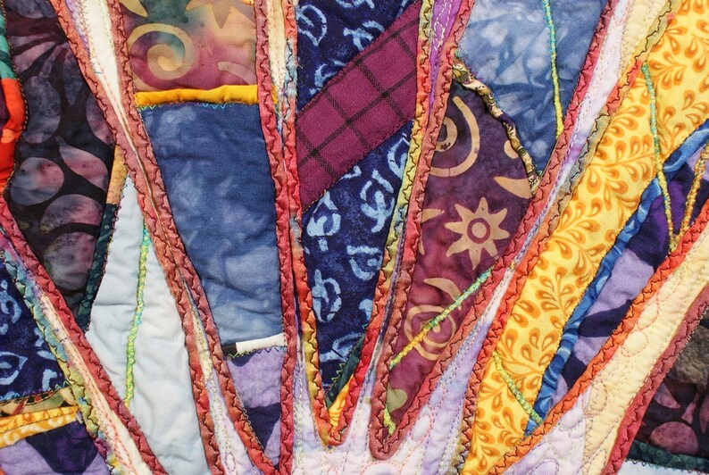 Handmade Art Quilt Points Redux Etsy