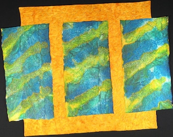 Handmade Art Quilt - SILKY GOODNESS