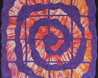 Handmade Art Quilt - Galactic Spiral