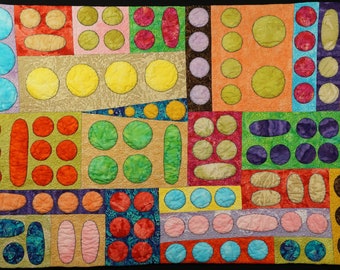 Handmade Art Quilt- Let Go My Lego
