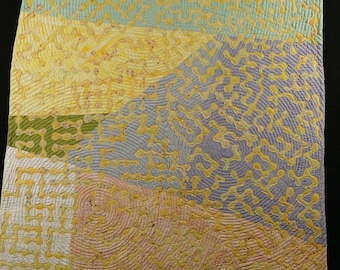 Handmade Art Quilt - Pastel Puzzle