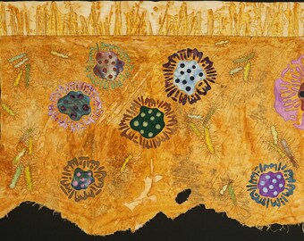Handmade Art Quilt - Small World