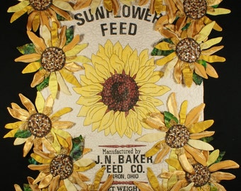 Handmade Original Art Quilt SUNFLOWERS