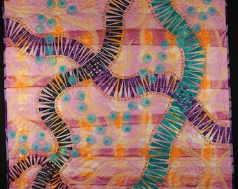 Handmade Art Quilt - BOARDGAME