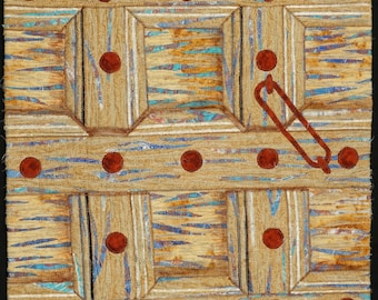 Handmade Art Quilt - Mission Church Door