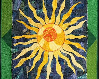 Handmade Art Quilt- Sunday Morning