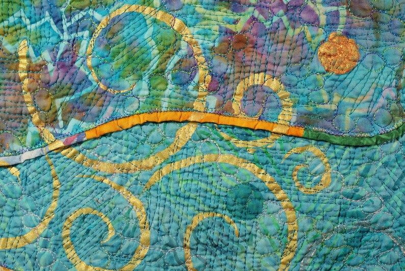 Handmade Art Quilt Flowerburst Etsy