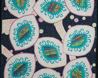 Handmade Art Quilt- Under the Microscope