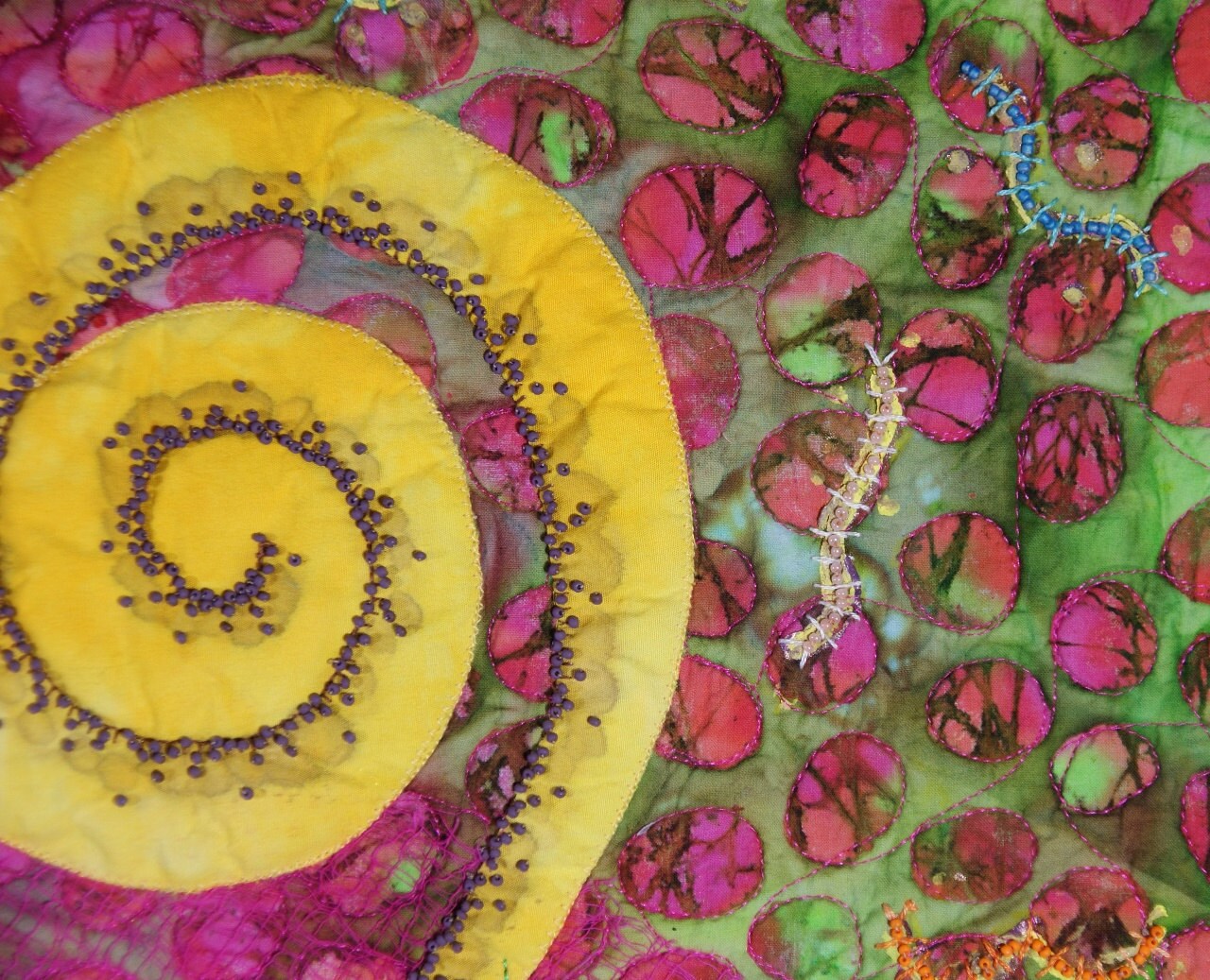 Handmade Art Quilt Fiddleheads Etsy