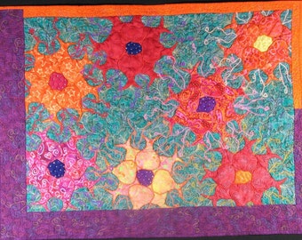 Handgemachter Kunst Quilt - H1N1