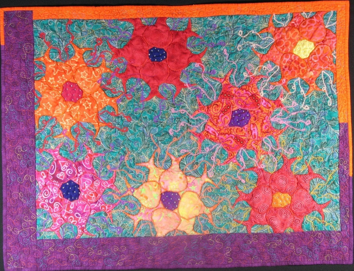 Handmade Art Quilt H1N1 Etsy