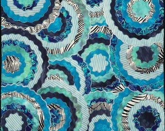 Handmade Art Quilt- Cold Wheels